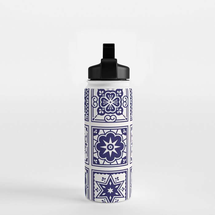 Talavera Mexican Tile - Porcelain Palette Water Bottle Gallery Image 2