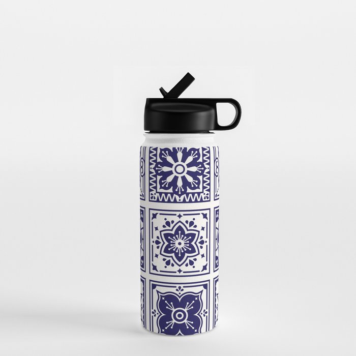 Talavera Mexican Tile - Porcelain Palette Water Bottle Gallery Image 1