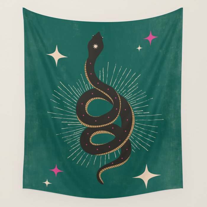 Slither - Green Wall Tapestry Gallery Image 1
