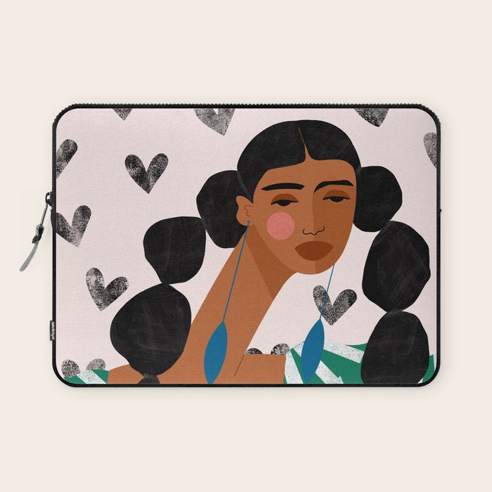 Boho Valentine Braids Laptop Sleeve Gallery Image 1