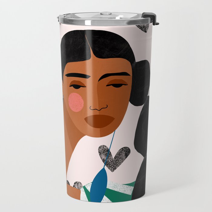 Boho Valentine Braids Travel Mug Gallery Image 2
