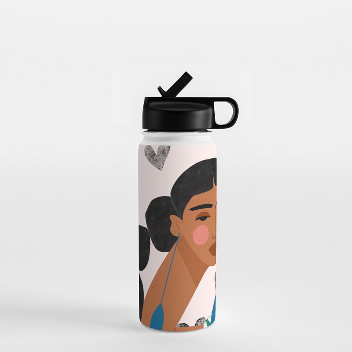 Boho Valentine Braids Water Bottle Gallery Image 1