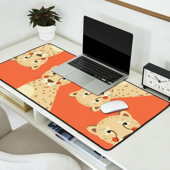 Cheetah, Animal Portrait Desk Mat Gallery Image 2