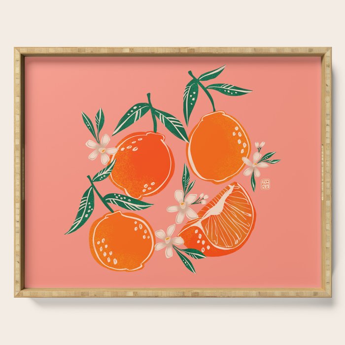 Fresh tangerines Serving Tray Gallery Image 1