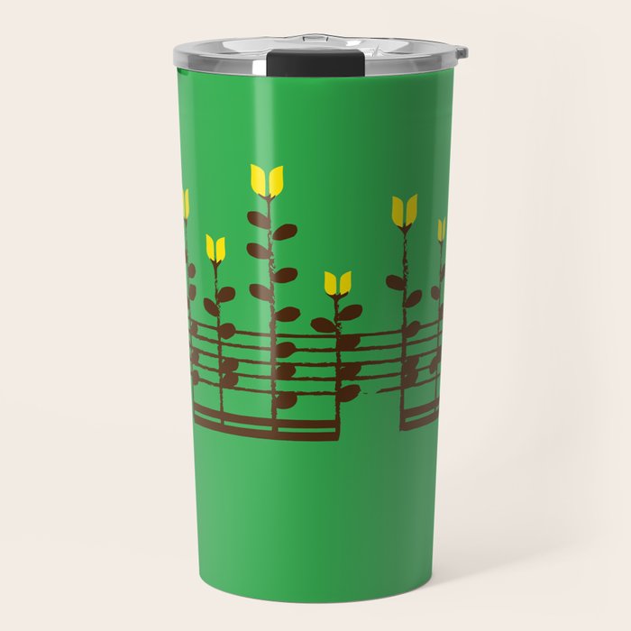 Music notes garden Travel Mug Gallery Image 1