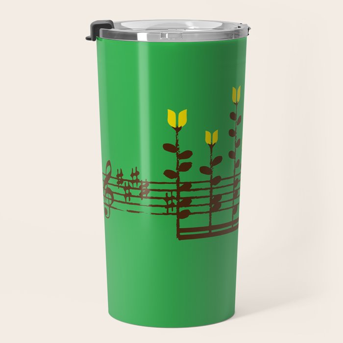 Music notes garden Travel Mug Gallery Image 3