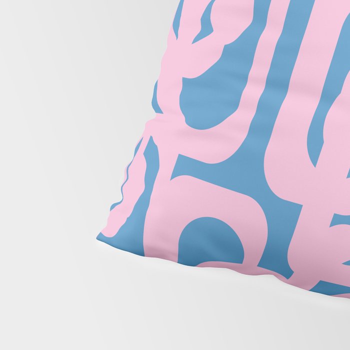 Colorful Contemporary Abstract Loop Pattern in Pink and Blue Pillow Sham Gallery Image 4