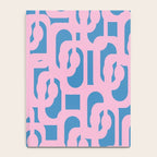 Colorful Contemporary Abstract Loop Pattern in Pink and Blue Notebook Gallery Image 4