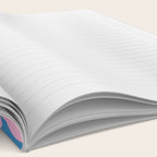 Colorful Contemporary Abstract Loop Pattern in Pink and Blue Notebook Gallery Image 2