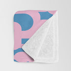 Colorful Contemporary Abstract Loop Pattern in Pink and Blue Throw Blanket Gallery Image 3
