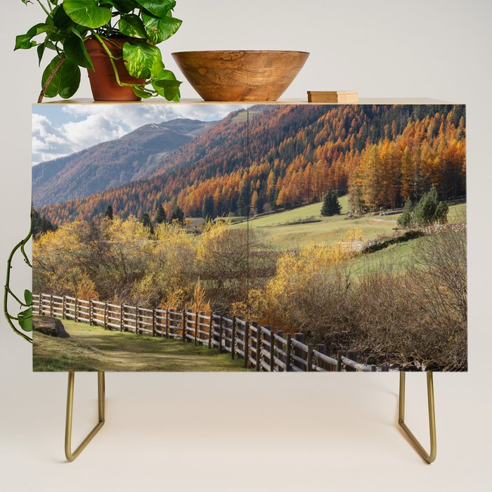 Italian Dolomites in Autumn Travel Photography Credenza Gallery Image 1