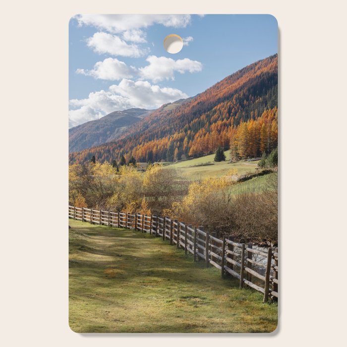 Italian Dolomites in Autumn Travel Photography Cutting Board Gallery Image 1