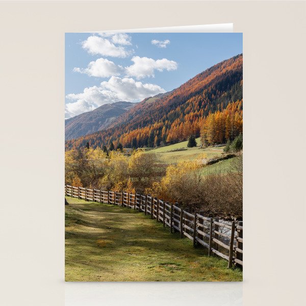 Italian Dolomites in Autumn Travel Photography Stationery Card Gallery Image 1