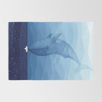 Whale blue ocean Rug Gallery Image 2