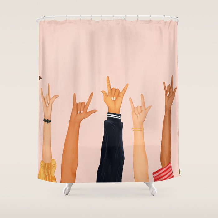 Rock On Shower Curtain Gallery Image 1