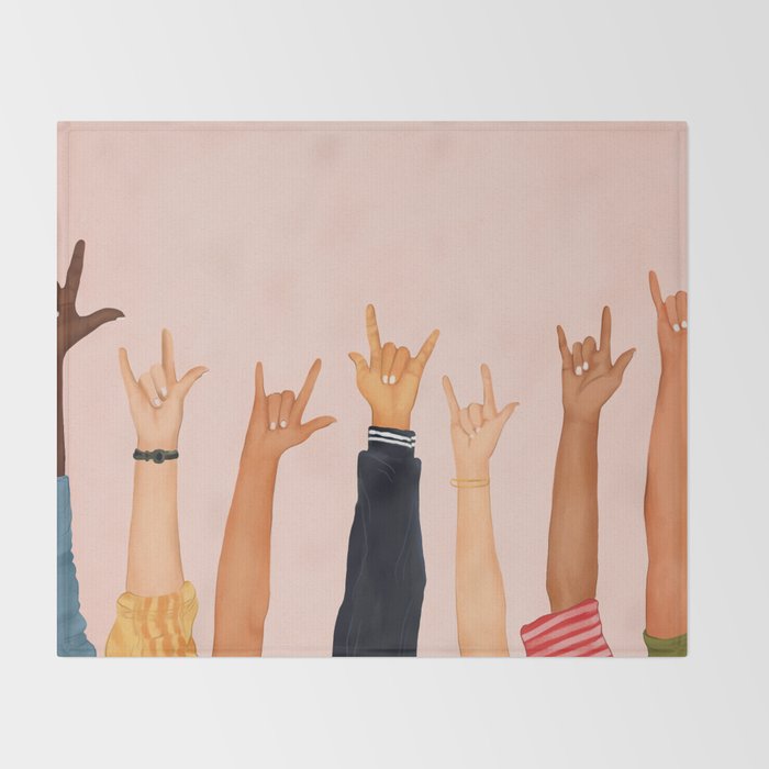 Rock On Throw Blanket Gallery Image 2