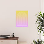 Ombre Arch IV Pink Yellow Sunrise Gradient Modern Geometric Lines Poster Gallery Image 2
