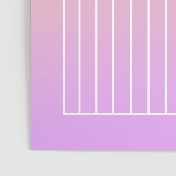 Ombre Arch IV Pink Yellow Sunrise Gradient Modern Geometric Lines Poster Gallery Image 3