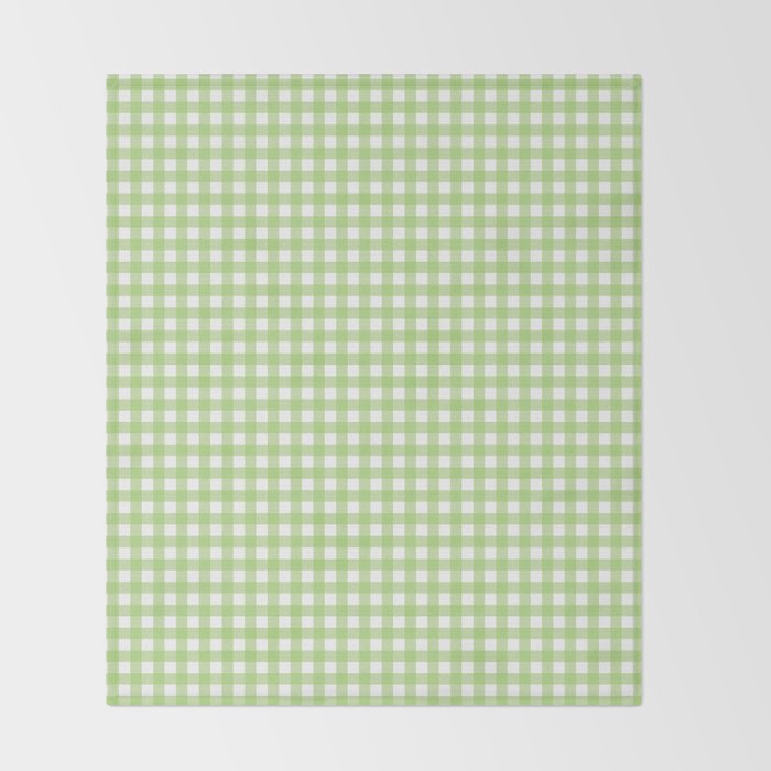 Green Gingham Throw Blanket Gallery Image 2