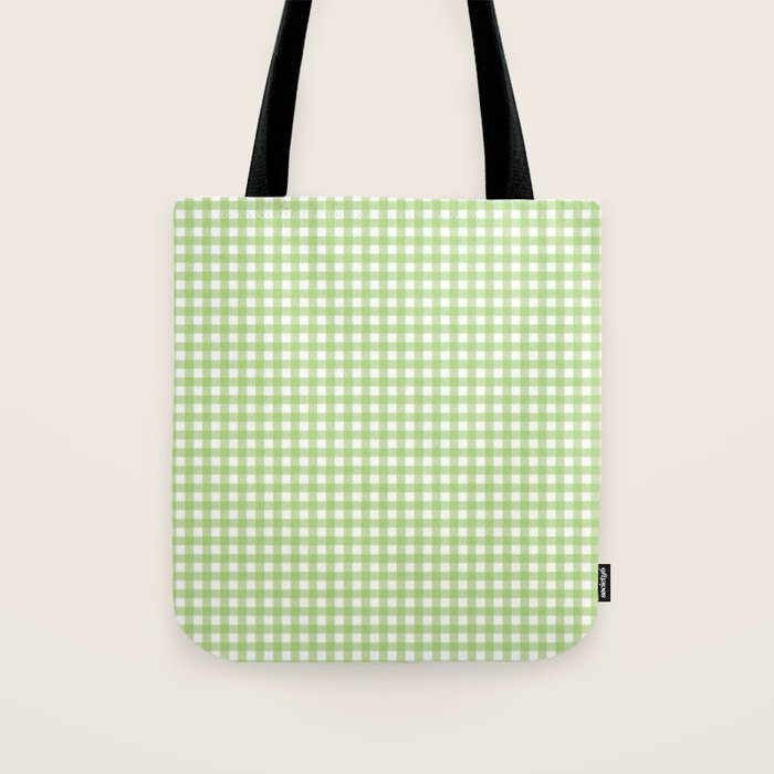 Green Gingham Tote Bag Gallery Image 1