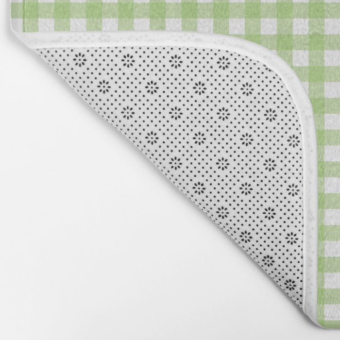 Green Gingham Bath Mat Gallery Image 2