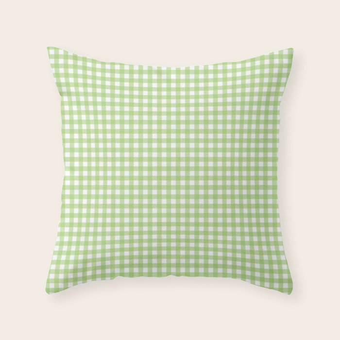 Green Gingham Throw Pillow Gallery Image 6