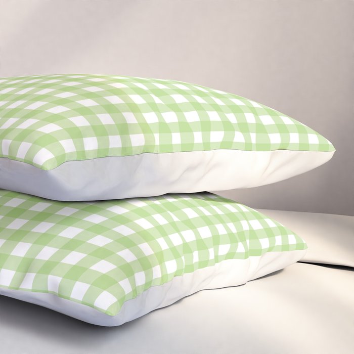 Green Gingham Pillow Sham Gallery Image 3