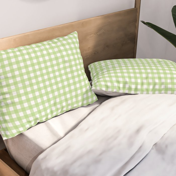 Green Gingham Pillow Sham Gallery Image 2