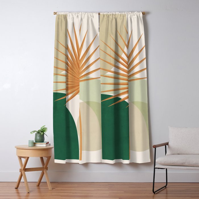 Tropical Leaf- Abstract Art 22/2 Window Curtain Gallery Image 5