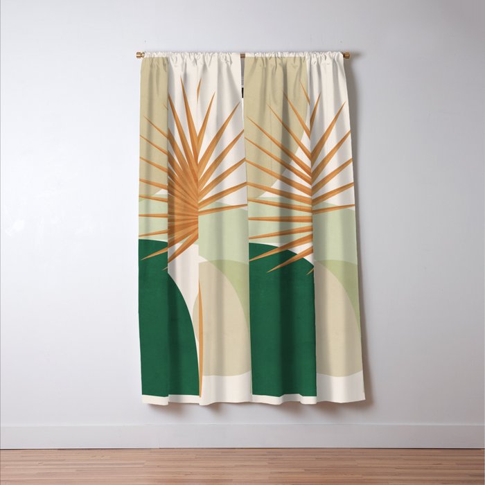 Tropical Leaf- Abstract Art 22/2 Window Curtain Gallery Image 3