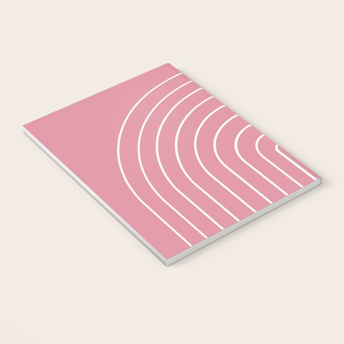 Minimal Arch XVIII 90s Pink Modern Geometric Lines Notebook Gallery Image 3