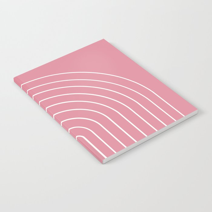 Minimal Arch XVIII 90s Pink Modern Geometric Lines Notebook Gallery Image 2