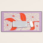 Plum & Flamingo: Les Fleurs | Flower Market Color Series 06 Desk Mat Gallery Image 1