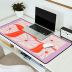 Plum & Flamingo: Les Fleurs | Flower Market Color Series 06 Desk Mat Gallery Image 2
