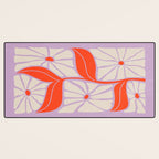 Plum & Flamingo: Les Fleurs | Flower Market Color Series 06 Desk Mat Gallery Image 3