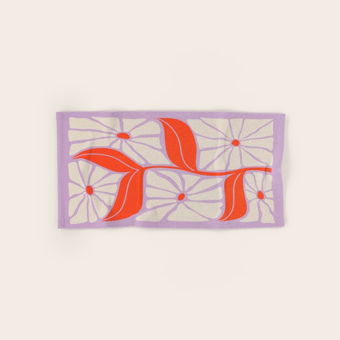Plum & Flamingo: Les Fleurs | Flower Market Color Series 06 Bath Towel Gallery Image 1