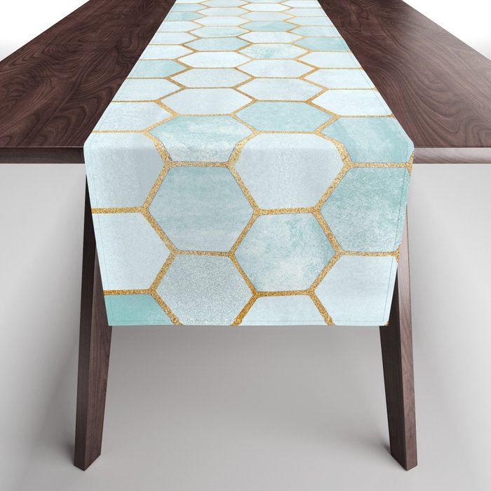 Mermaid Stone with Metallic Accent Table Runner Gallery Image 1