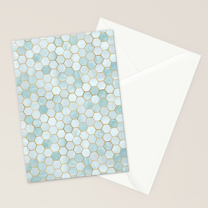 Mermaid Stone with Metallic Accent Stationery Card Gallery Image 2
