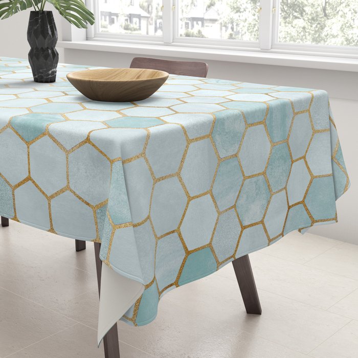 Mermaid Stone with Metallic Accent Tablecloth Gallery Image 3