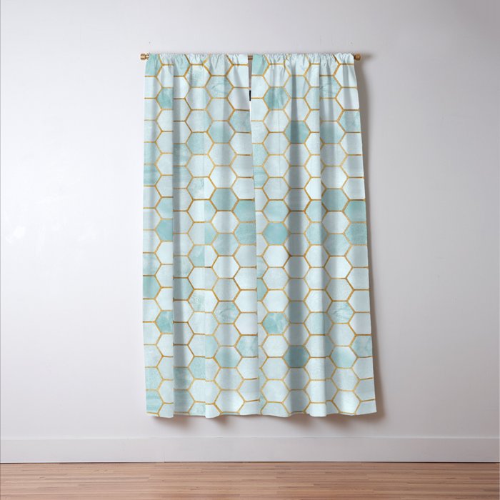 Mermaid Stone with Metallic Accent Window Curtain Gallery Image 3