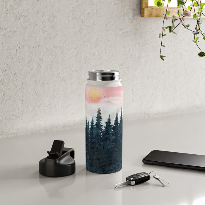 Forest Under the Sunset Water Bottle Gallery Image 4