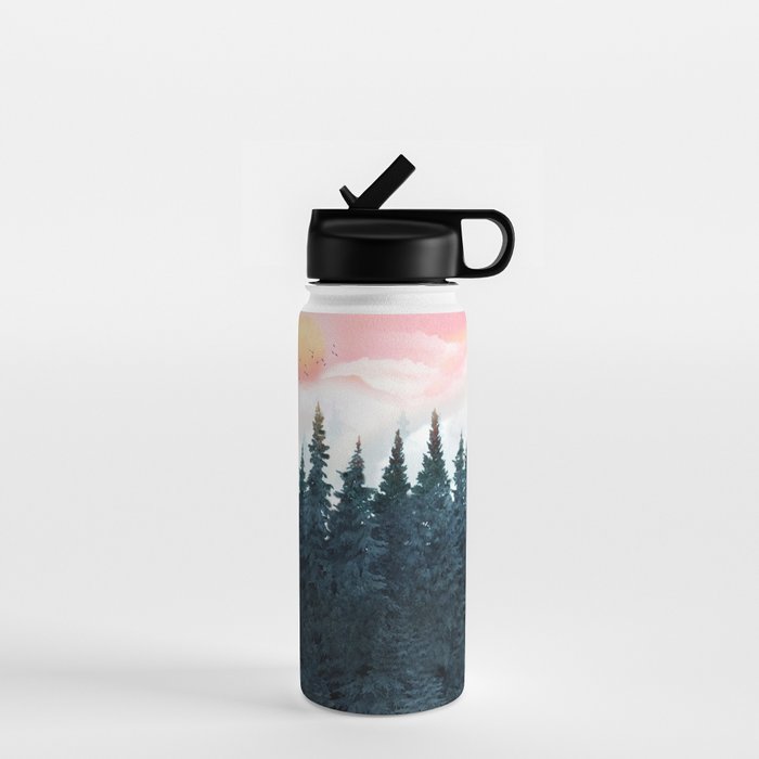 Forest Under the Sunset Water Bottle Gallery Image 1