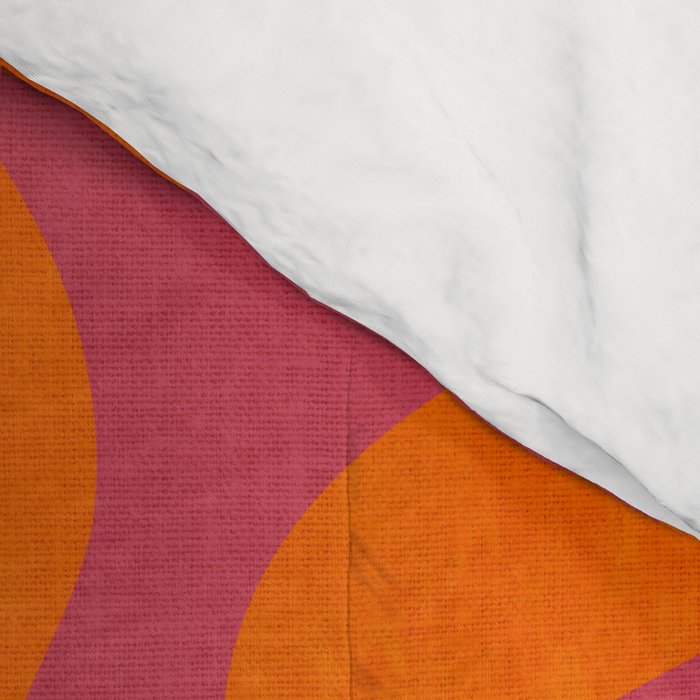 monstera pink orange summer plant leaves Comforter Gallery Image 4