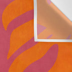 monstera pink orange summer plant leaves Wall Tapestry Gallery Image 3