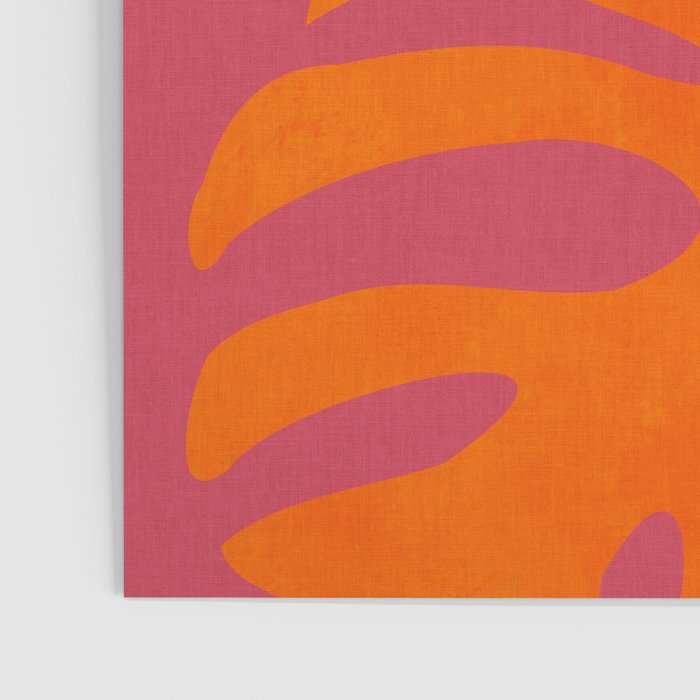 monstera pink orange summer plant leaves Poster Gallery Image 3