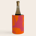 monstera pink orange summer plant leaves Wine Chiller Gallery Image 1