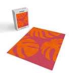 monstera pink orange summer plant leaves Jigsaw Puzzle Gallery Image 2