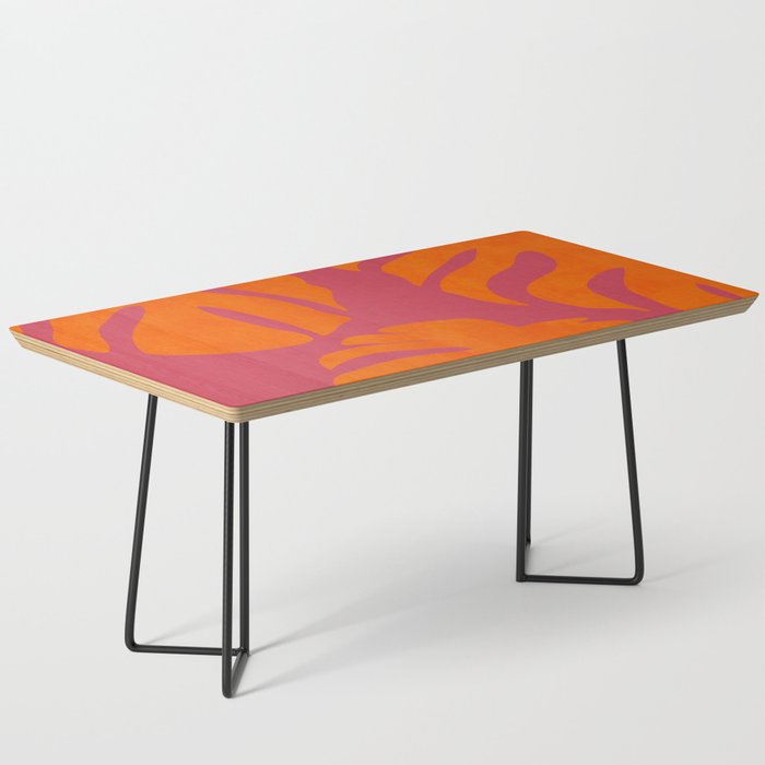 monstera pink orange summer plant leaves Coffee Table Gallery Image 1