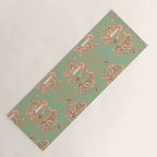 Dancing tiger Zig zag tiger - mint sand Yoga Mat Gallery Image 1