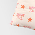 Southern Welcome: Howdy Y'all (bright pink and orange old west letters) Pillow Sham Gallery Image 4